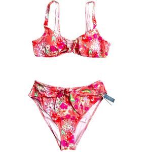 VICTORIA'S SECRET Swim Tie-Front High-Rise Cheeky Bikini Set, Medium